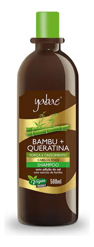Shampoo Vegano Bambu + Queratina 500ml Yabae