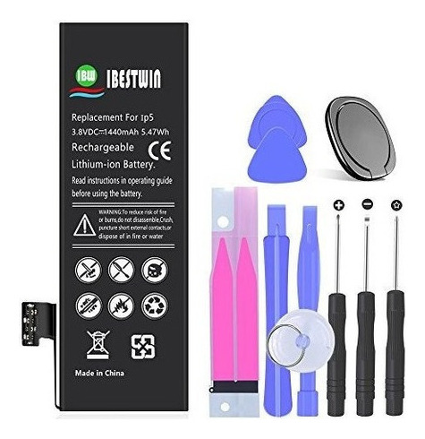 Bateria Ibestwin 38v 1410mah Para iPhone 5 Con Kits De Herra