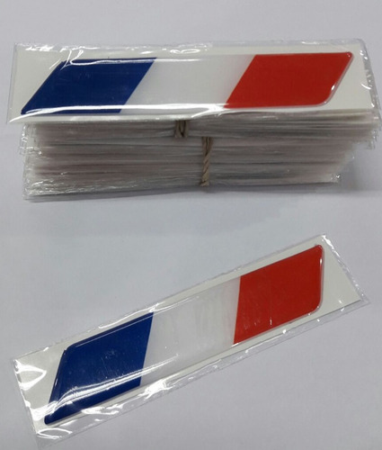 Calcos Banderines 3d Para Auto Bandera Francia 12cmx2.5cm