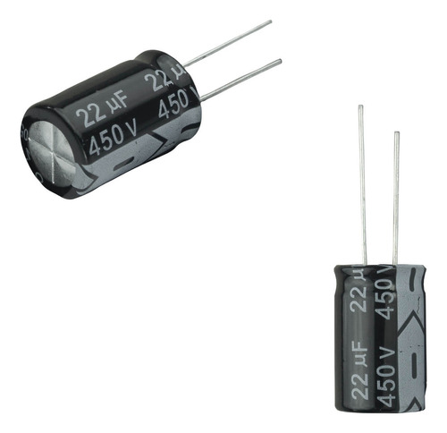 10x Capacitor Eletrolítico 22uf X 450v 105º Kit C/10 Peças