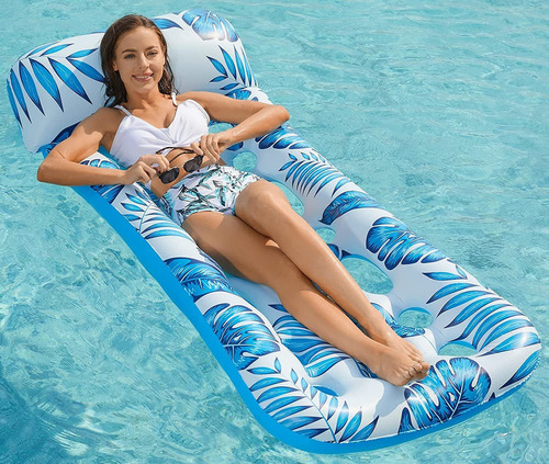 Jasonwell Inflatable Pool Float Lounge - Pool Floaties Ra...