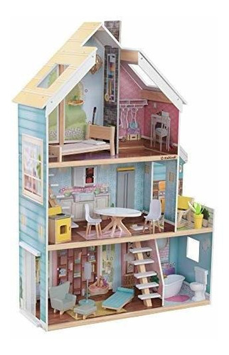 Casa De Muñecas Zoey Con Ensamblaje Ez Kraft Con 18 Ac...