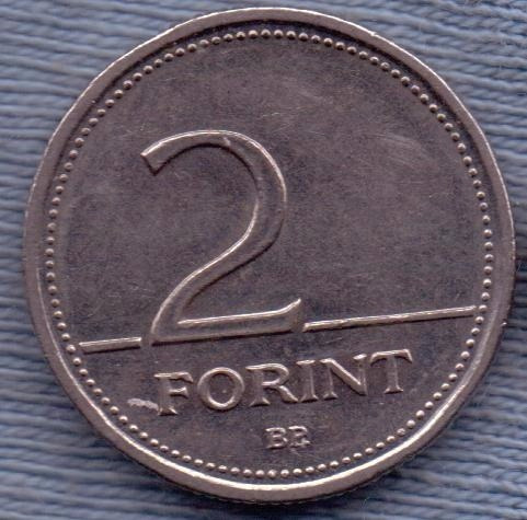 Imagen 2 de 2 de Hungria 2 Forint 2001 * Flor Nativa Del Lugar *