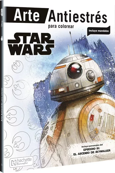 Star Wars Colorea Bb-8 Libro Arte Antiestres Mandalas Yoda