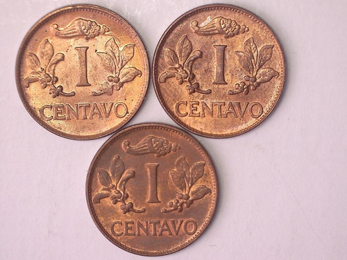 Colombia 3 Monedas 1 Cent 74, 76 Y 78 Km 205. Variedades 35