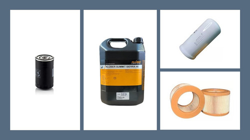Kit Filtros E 5lts Óleo Com Atlas Copco Gx11 10bar