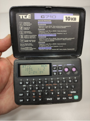 Antiga Agenda Eletrônica Tce Modelo C710 Funcionando Retro 
