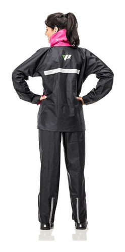 Imagem 2 de 4 de Conjunto Capa Chuva Feminina Nylon Moto Motoboy Pantaneiro