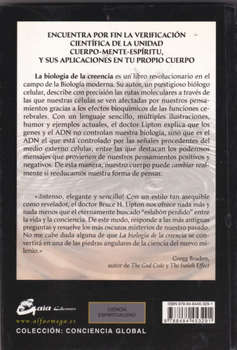 Imagen 2 de 2 de Biologia De La Creencia, La