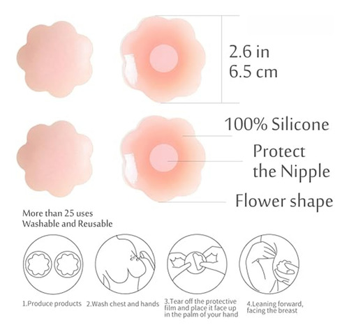 Cubiertas Reutilizables De Silicona Para Pezones Invisibles