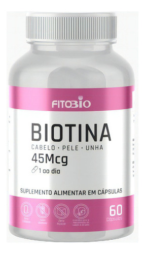 Suplemento Fitobio Biotina 45mg 60 Caps