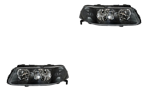 Par Faros Vw Pointer Sw 2003-2004-2005 Doble As F/negro Tyc