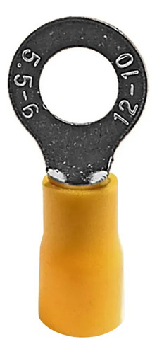 Terminal Ojillo 1/4 In (12-10 Awg) Pvc Amarilla 50 Pzs Amarillo
