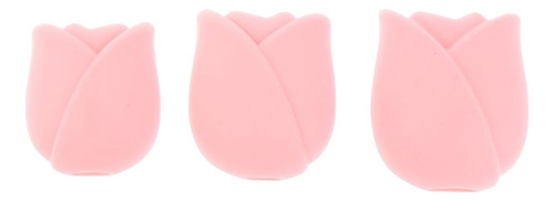 3 Uds. Funda De Silicona Profesional Para Brochas De Rosado