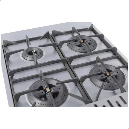 Fogão Industrial Gás 4 Bocas Don Bidone Mesa Fdb4m Venâncio Cor Inox 127/220V