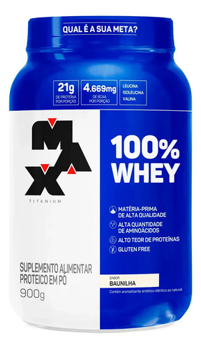 100% Whey Protein Concentrado 900g Baunillha