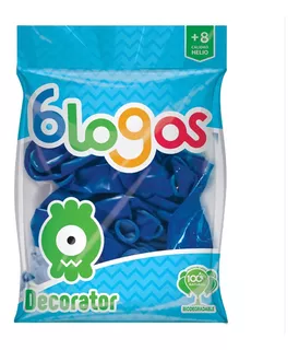 100pz De Globo Blogos 9pulgadas Color Azul Rey