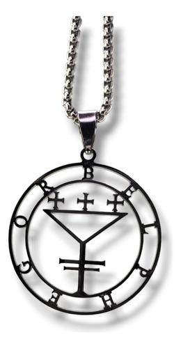 Dije Belphegor Sigilo Acero Inoxidable D842 Plateado
