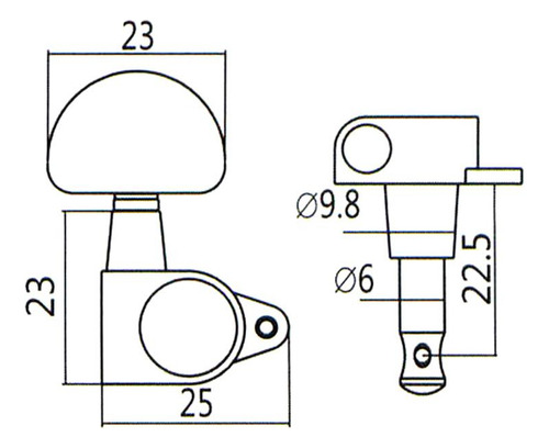 Clavija De Afinación 3r+3l Para Guitarra Eléctrica