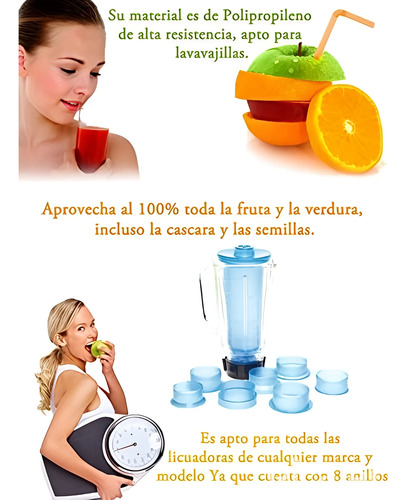 Filtro Para Licuadora Extractor Azul