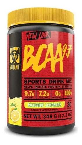 Mutant Bcaa 30 Servs 9.7 Aminos 348grs Pre Workout Gym Time! Sabor Limonada