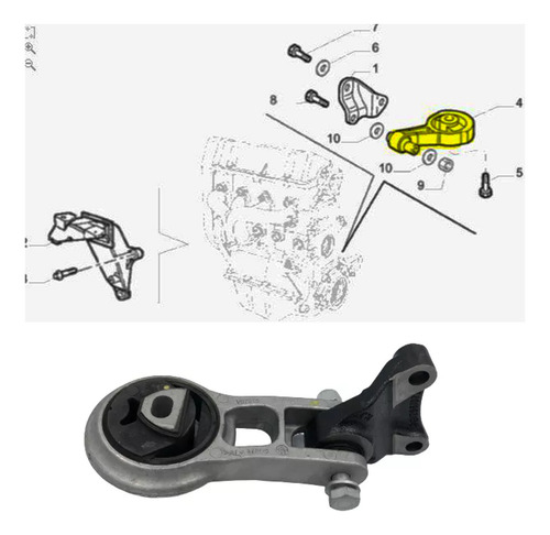 Coxim Cambio Traseiro Grand Siena 1.6 16v 2012 2013 2014
