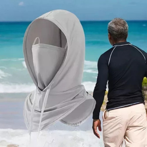 Z Protector Solar Que Cubre La Cara, Máscara Gris Claro