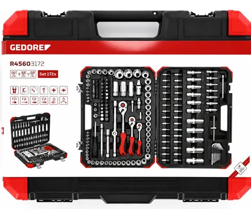 Ferramentas Gedore Red 172 Peças R45603172 Jogo De Soquete