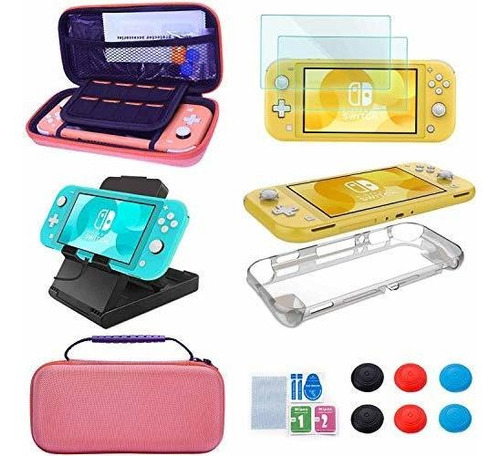 Kit De Accesorios Para Nintendo Switch Carcasa Funda Coral