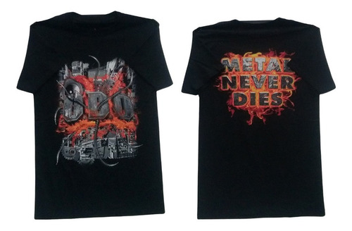 Udo Playera Manga Corta Metal Never Dies Talla L T-shirt