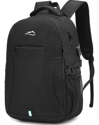 Mochila Para Computadora Portátil C/ Purto Usb-unisex/negro