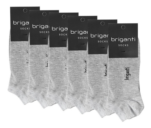 Imagen 2 de 10 de Medias Soquetes Algodón Hombre Briganti Pack X 6 Acc07230