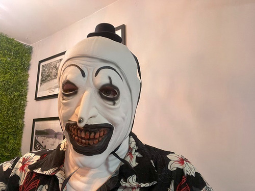 Máscara Látex Palhaço Assassino Pagliacci Nedda Leoncavallo Cor Branco