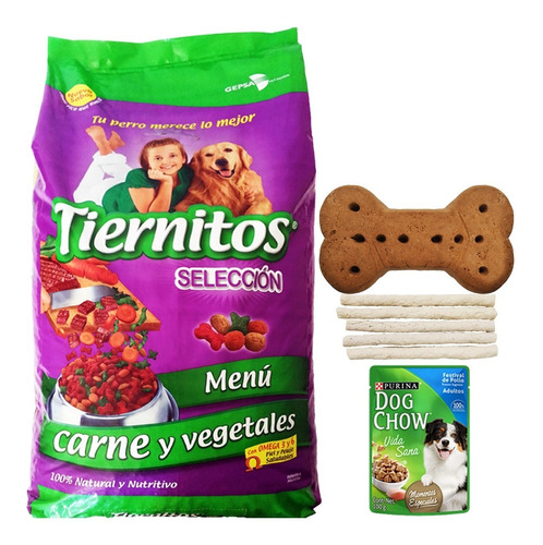 Comida Perro Tiernitos Carne Veg 25 Kg + Envío + Regalo