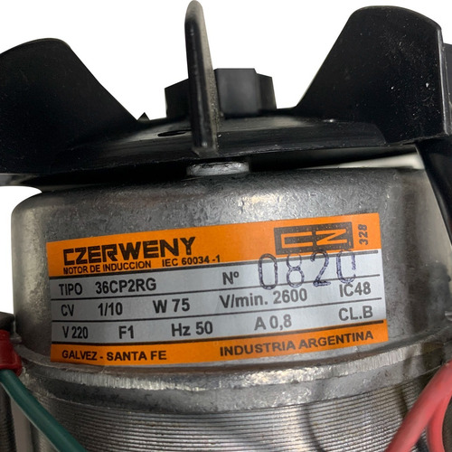 Imagen 4 de 9 de Motor Para Extractor De Cocina Modelo Campanita 150 - Gatti