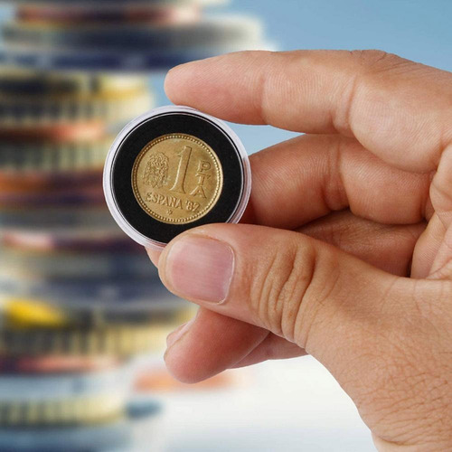 100 Cápsulas 30 Mm. + Adaptadores Eva Para Monedas 5 Medidas