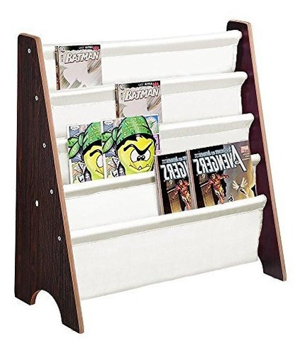 Yeshom Wood Kids Book Self Sling Almacenamiento Rack Organiz