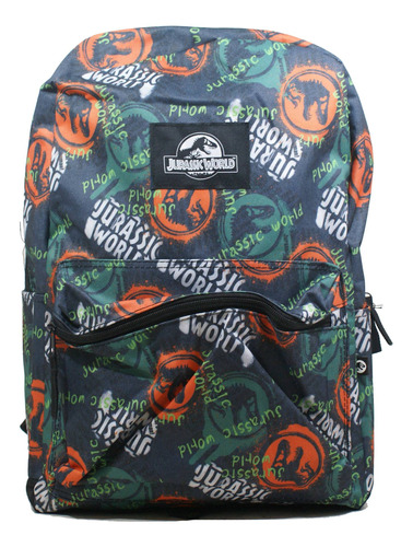 Mochila Wabro Jurassic World 17  Verde/rojo Deporfan