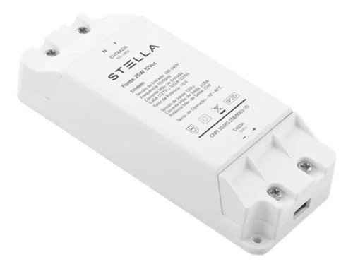 Kit Com 5 Fita 10w/m 2700k Stella + 5 Fonte 12v 75w Stella Luz 2700 127/220v