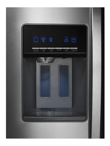 Heladera con freezer Whirlpool WD6580 color acero inoxidable con capacidad de 736L 220V