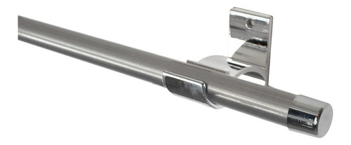 Kit Varão Para Cortina Simples 19mm 1,30m Alumínio