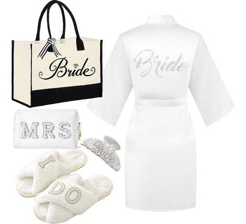 Juego De Regalo De Novia Con Bolsa De Maquillaje Y Zapatilla