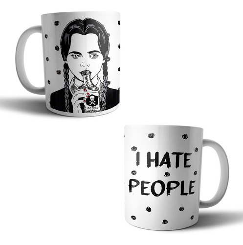 Taza Sublimada Merlina Wednesday I Hate People