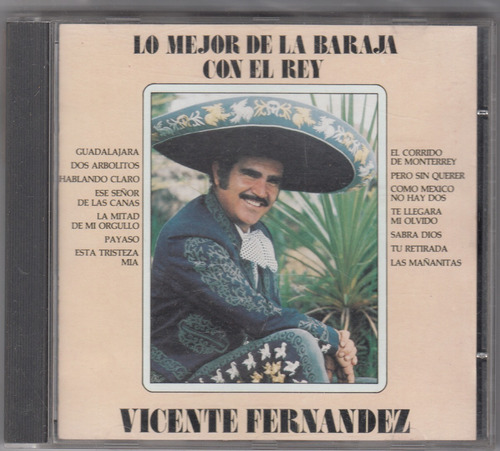 Vicente Fernández. Lo Mejor De La Baraja Cd Original Us Qqa.