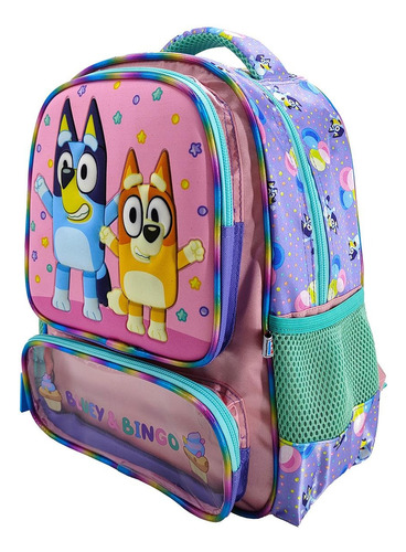 Mochila Primaria Bluey 3148 Rosa Liso