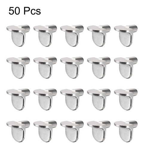 Soporte Estantería 5mm Estante Soporte Clavijas Plata 50uds