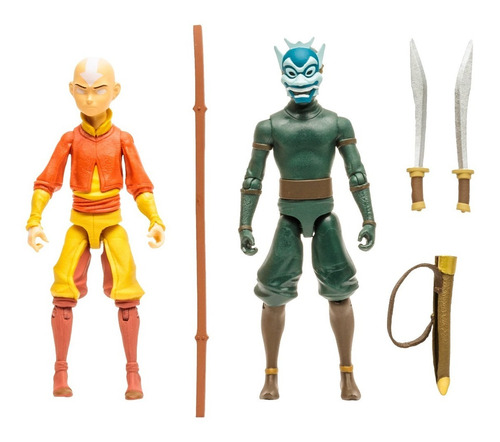 Figura Mcfarlane- Avatar Tlab Combo Aang Vs Blue Spirit Zuko