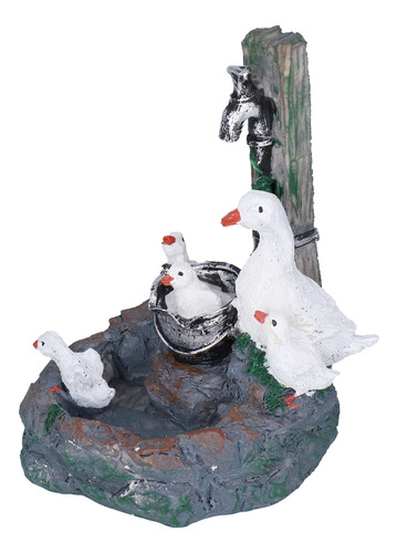 Estatuas De Jardín, Estatua De La Familia De Patos, Resina O