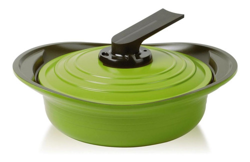 Arrocera Roichen Con Asas De Silicona 24 Cm Verde Premium