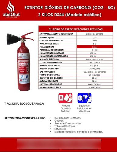Extintor Co2 Bc 2 Kilos - Ds44